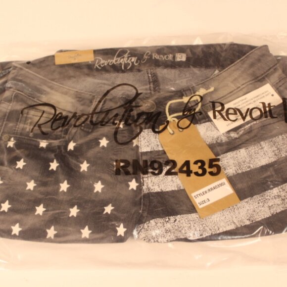 Vintage Revolution Grey/Black Flag Stretch Jeans - Picture 11 of 11